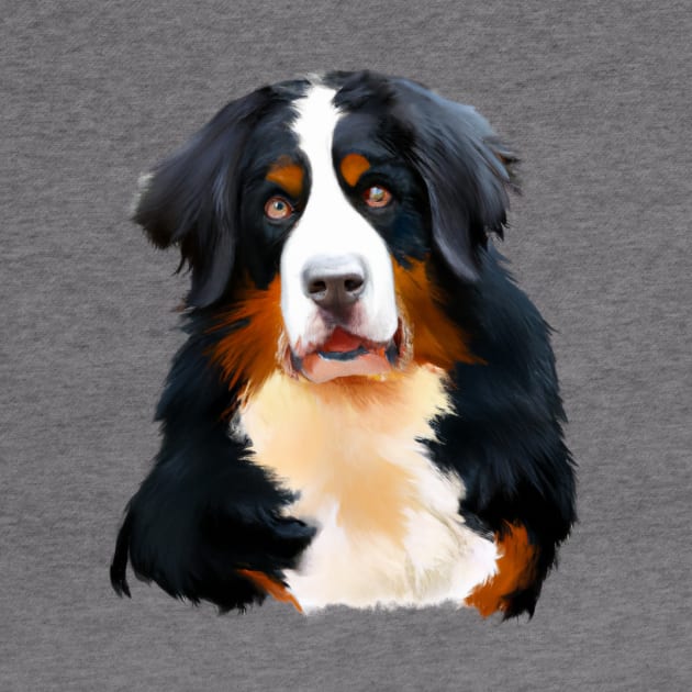 Cute Bernese Mountain Dog Drawing by Play Zoo